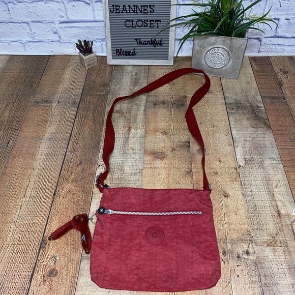 Kipling HB7432 Jaime Crossbody Shoulder Bag Purse Polyamide Wine - Picture 7 of 10